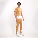 طقم قطعتين تيشرت نص كم وبنطلون رجالي قطن مخلوط الوان متعددة صيفي من ايه اس اكس -106049-2