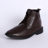 حذاء سنيكرز رجالى فوندي جلد إسكاي مستورد ونعل PVC حقن بني جميع المواسم من بي بلس تريد-SH-5