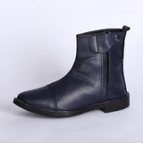 حذاء سنيكرز رجالى فوندي جلد إسكاي مستورد ونعل PVC حقن كحلي جميع المواسم من بي بلس تريد-SH-36