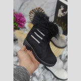 حذاء هاف بوت بناتي أسود من الأصدقاء