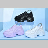 حذاء سنيكرز حريمى فوندي جلد إسكاي مستورد ونعل PVC حقن الوان متعددة جميع المواسم من آل وحيد-L-674