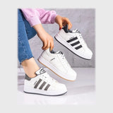 حذاء سنيكرز حريمى فوندي جلد إسكاي مستورد ونعل PVC حقن الوان متعددة جميع المواسم من ان ستايل-K41