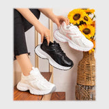 حذاء سنيكرز حريمى فوندي جلد إسكاي مستورد ونعل PVC حقن الوان متعددة جميع المواسم من ان ستايل-SR5