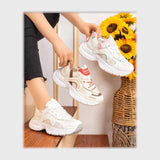 حذاء سنيكرز حريمى فوندي جلد إسكاي مستورد ونعل PVC حقن الوان متعددة جميع المواسم من ان ستايل-SR26