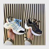 حذاء سنيكرز حريمى فوندي جلد إسكاي مستورد ونعل PVC حقن الوان متعددة جميع المواسم من ان ستايل-sr228