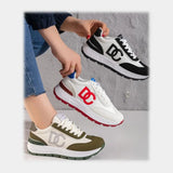 حذاء سنيكرز حريمى فوندي جلد إسكاي مستورد ونعل PVC حقن الوان متعددة جميع المواسم من ان ستايل-SR233