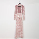 فستان اكمام طويله حريمي جاكاركشمير جميع المواسم من اسبنوزا -c3126