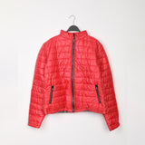 جاكيت بامب حريمي وتربروف/فرو; أحمر