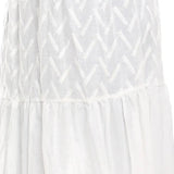 فستان باكمام طويله حريمي قطن ليكرا ابيض جميع المواسم من ازياء -3133-white