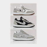 حذاء سنيكرز حريمى فوندي جلد إسكاي مستورد ونعل PVC حقن الوان متعددة جميع المواسم من الشماع 2024-HK-11