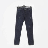 بنطلون جينز محير ساده شبابي محير ازرق غامق من اس كيه اتش