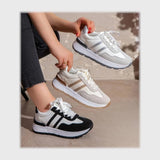 حذاء سنيكرز حريمى فوندي جلد إسكاي مستورد ونعل PVC حقن الوان متعددة جميع المواسم من ان ستايل-SR-208