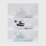 حذاء سنيكرز حريمى فوندي جلد إسكاي مستورد ونعل PVC حقن الوان متعددة جميع المواسم من الشماع 2024-PO-6