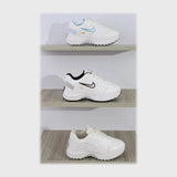 حذاء سنيكرز حريمى فوندي جلد إسكاي مستورد ونعل PVC حقن الوان متعددة جميع المواسم من كيو ار شوز-MS18