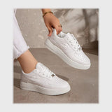 حذاء سنيكرز حريمى فوندي جلد إسكاي مستورد ونعل PVC حقن الوان متعددة جميع المواسم من إس آند كيه يويو ميكس - R-6019AIR