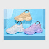 حذاء سنيكرز حريمى فوندي جلد إسكاي مستورد ونعل PVC حقن الوان متعددة جميع المواسم من آل وحيد-L920