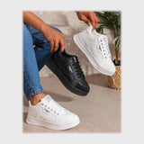 حذاء سنيكرز رجالى فوندي جلد إسكاي مستورد ونعل PVC حقن الوان متعددة جميع المواسم من اس اند كيه يويو ميكس - Z-487N