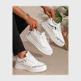 حذاء سنيكرز رجالى فوندي جلد إسكاي مستورد ونعل PVC حقن الوان متعددة جميع المواسم من إس آند كيه يويو ميكس - z-496n