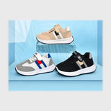 حذاء سنيكرز اطفالي فوندي جلد اسكاي مستورد ونعل PVC حقن الوان متعددة جميع المواسم من الوحيد روك - G-620