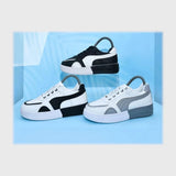 حذاء سنيكرز حريمي فوندي جلد اسكاي مستورد ونعل PVC حقن الوان متعددة جميع المواسم من الوحيد روك - L-1037