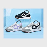 حذاء سنيكرز حريمي فوندي جلد اسكاي مستورد ونعل PVC حقن الوان متعددة جميع المواسم من الوحيد روك - L-1045