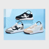 حذاء سنيكرز حريمي فوندي جلد اسكاي مستورد ونعل PVC حقن الوان متعددة جميع المواسم من الوحيد روك - L-1048