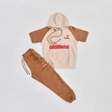 ترينج تيشيرت بكابيشوه وبنطلون اولادي كاردونيه الوان متعددة صيفي من فرعون-5111