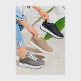 حذاء سنيكرز حريمى فوندي جلد إسكاي مستورد ونعل PVC حقن الوان متعددة جميع المواسم من ان ستايل - K-63