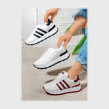 حذاء سنيكرز حريمى فوندي جلد إسكاي مستورد ونعل PVC حقن الوان متعددة جميع المواسم من ان ستايل - K-64