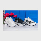 حذاء سنيكرز بناتي فوندي جلد إسكاي مستورد ونعل PVC حقن الوان متعددة جميع المواسم من إس آند كيه يويو ميكس - a-335nbs2