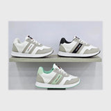 حذاء سنيكرز حريمي فوندي جلد إسكاي مستورد ونعل PVC حقن الوان متعددة جميع المواسم من كيو آر شوز - XO16