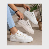 حذاء سنيكرز رجالي فوندي جلد إسكاي مستورد ونعل PVC حقن الوان متعددة جميع المواسم من اس اند كيه - 75079