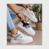 حذاء سنيكرز رجالي فوندي جلد إسكاي مستورد ونعل PVC حقن الوان متعددة جميع المواسم من اس اند كيه - 75097N