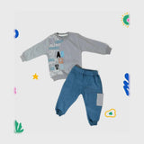 ترنج قطعتين ميني بيبي اولادي اطفالي ميلتون بلوش معالج الوان متعددة شتوي من لارك ارت - 6101