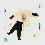 ترنج قطعتين ميني بيبي اولادي اطفالي ميلتون بلوش معالج الوان متعددة شتوي من لارك ارت - 6102