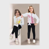 طقم 4 قطع اطفالي جاكيت وتربروف مبطن فرو وبنطلون قطيفة هايدي وبادي قطن وصابوه فرو ألوان متعددة شتوي من إيه إل واي - 14560