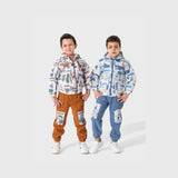 ترنج قطعتين اولادي اولادي وتر بروف بنطلون قطيفة مضلع مستوردة‎ الوان متعددة شتوي من لارك ارت - 1009