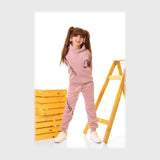 طقم قطعتين بناتي بناتي قماش قطيفة بوندكس جكار مبطن ضهر هايدي ألوان متعددة من روزانا - 4200