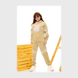 طقم قطعتين بناتي بناتي قماش قطيفة بوندكس جكار مبطن ضهر هايدي ألوان متعددة من روزانا - 4199