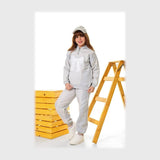 طقم قطعتين بناتي بناتي قماش قطيفة جكار تقيل مبطن ضهر هايدي مع ملتون مبطن ألوان متعددة من روزانا - 4190