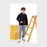 طقم قطعتين اولادي اولادي جاكت جكار سلسلة مبطن فرو بنطلون ملتون قطن مبطن ألوان متعددة من روزانا - 4188