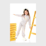 طقم قطعتين بناتي بناتي قماش قطيفة بوندكس جكار مبطن ضهر هايدي ألوان متعددة من روزانا - 4129