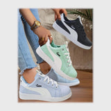 حذاء سنيكرز حريمى فوندي جلد إسكاي مستورد ونعل PVC حقن الوان متعدده جميع المواسم من الشماع - H-140