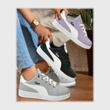 حذاء سنيكرز حريمى فوندي جلد إسكاي مستورد ونعل PVC حقن الوان متعدده جميع المواسم من الشماع - Z-140-1