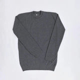 بلوفر برقبة دائرية رجالي عجينة تركي رصاصي شتوي من جي زد - 182