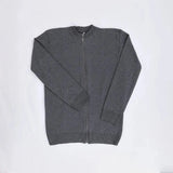 بلوفر سوستة كاملة رجالي عجينة تركي رصاصي شتوي من جي زد - 156