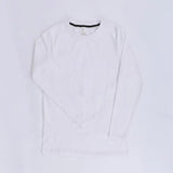 تيشيرت بأكمام طويلة رجالي - حريمي ( مقاس خاص ) براسولا قطن مخلوط 65% قطن - 35% بولييستر ابيض شتوي من جي زد - 206