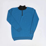 بلوفر نص سوسته رجالي عجينة تركي بترولي شتوي من جي زد - 265