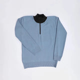 بلوفر نص سوسته رجالي عجينة تركي لبني شتوي من جي زد - 272