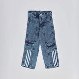 بنطلون اديداس باجي بناتي من سن 6 سنين ل 12 سنه بوي فريند تلبيس واسع جميع المواسم جينزغامق من الأنطوني جينز - 4029-dark